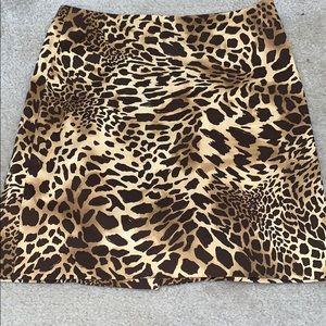 Jones New York Leopard Print Mini Skirt